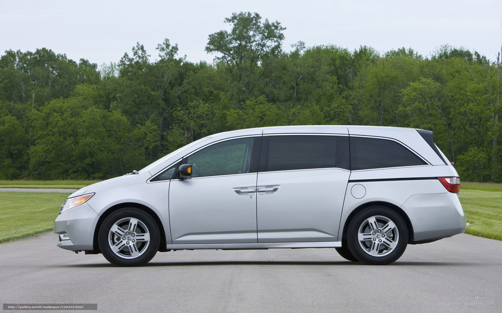 silver minivan on road