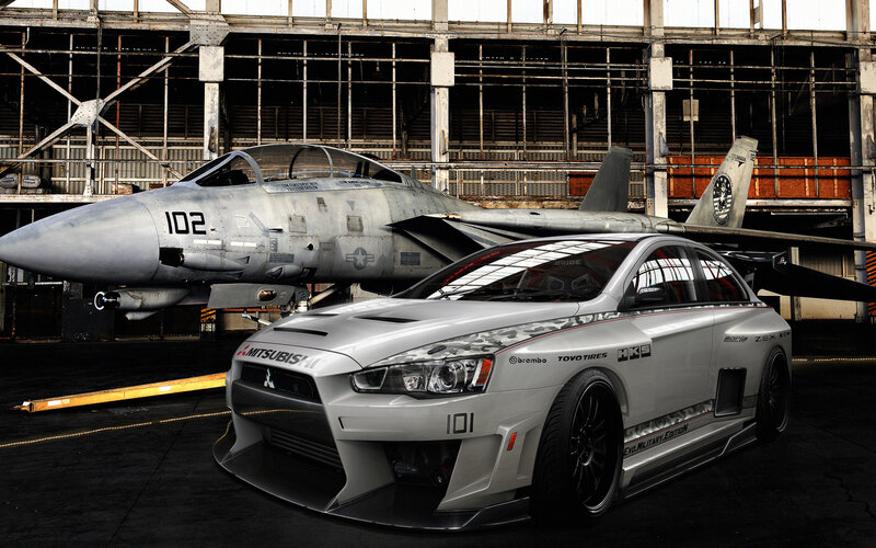 Silver Mitsubishi Car — Gray