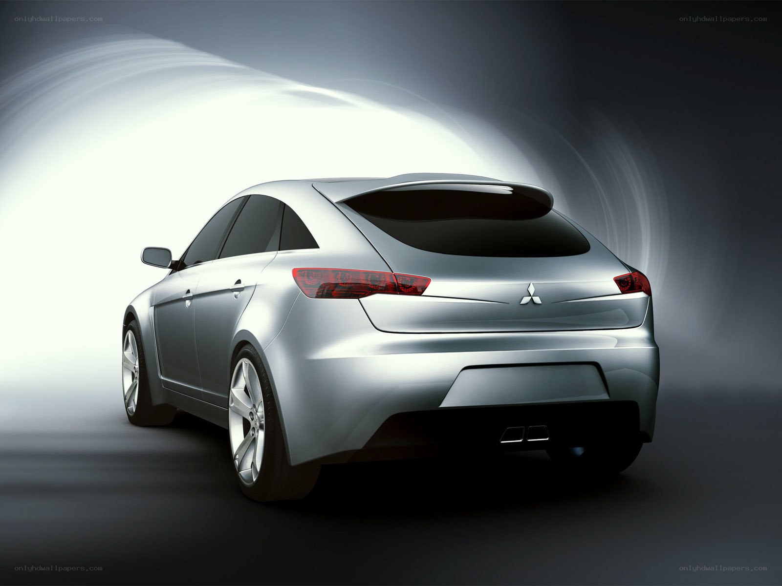 Silver Mitsubishi concept car
