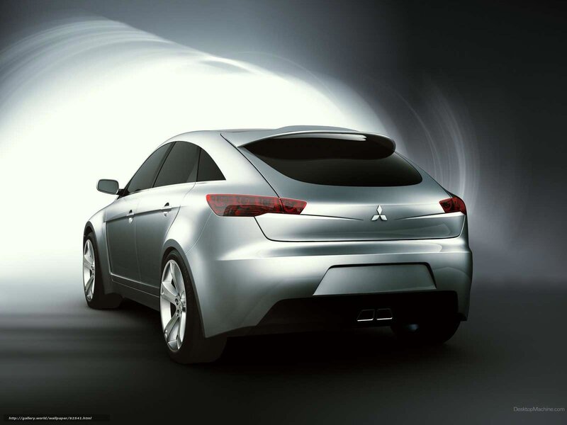 Silver Mitsubishi Concept Car — Dramatic, 3d Render