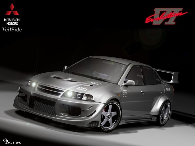 Silver Mitsubishi Evolution car