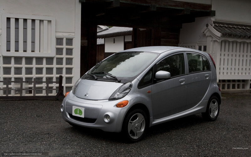 Silver Mitsubishi i-MiEV car
