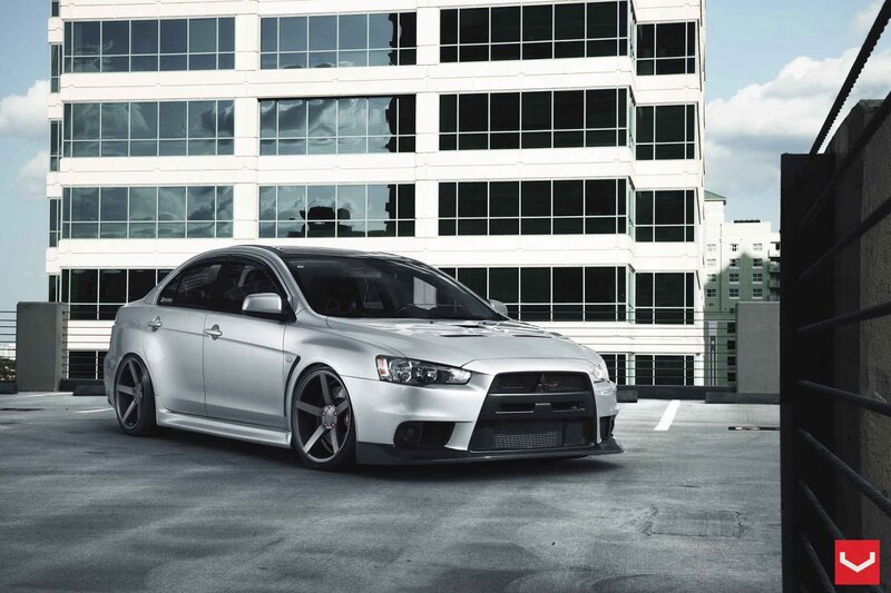 Silver Mitsubishi Lancer — Dramatic