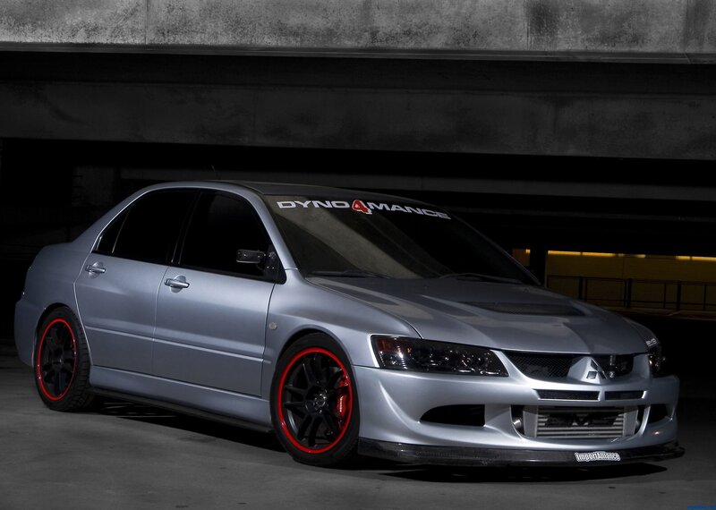 Silver Mitsubishi Lancer Evolution