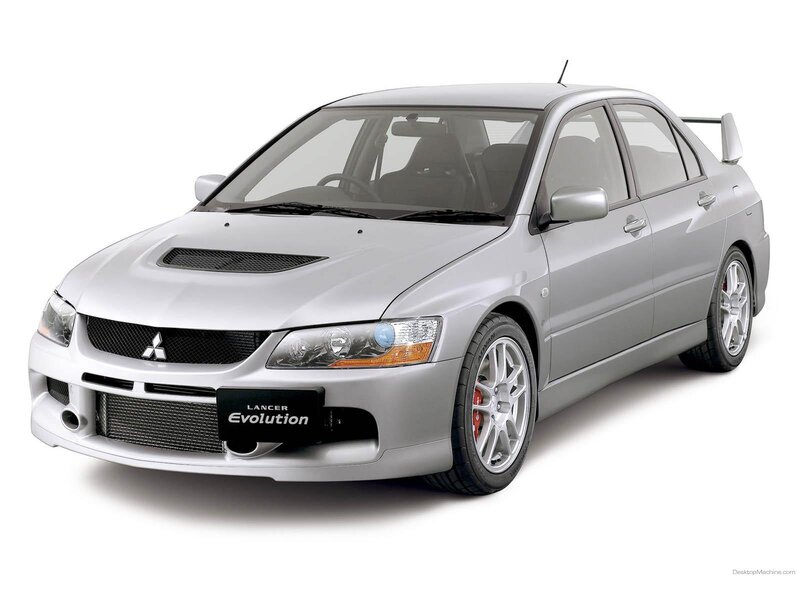 Silver Mitsubishi Lancer Evolution