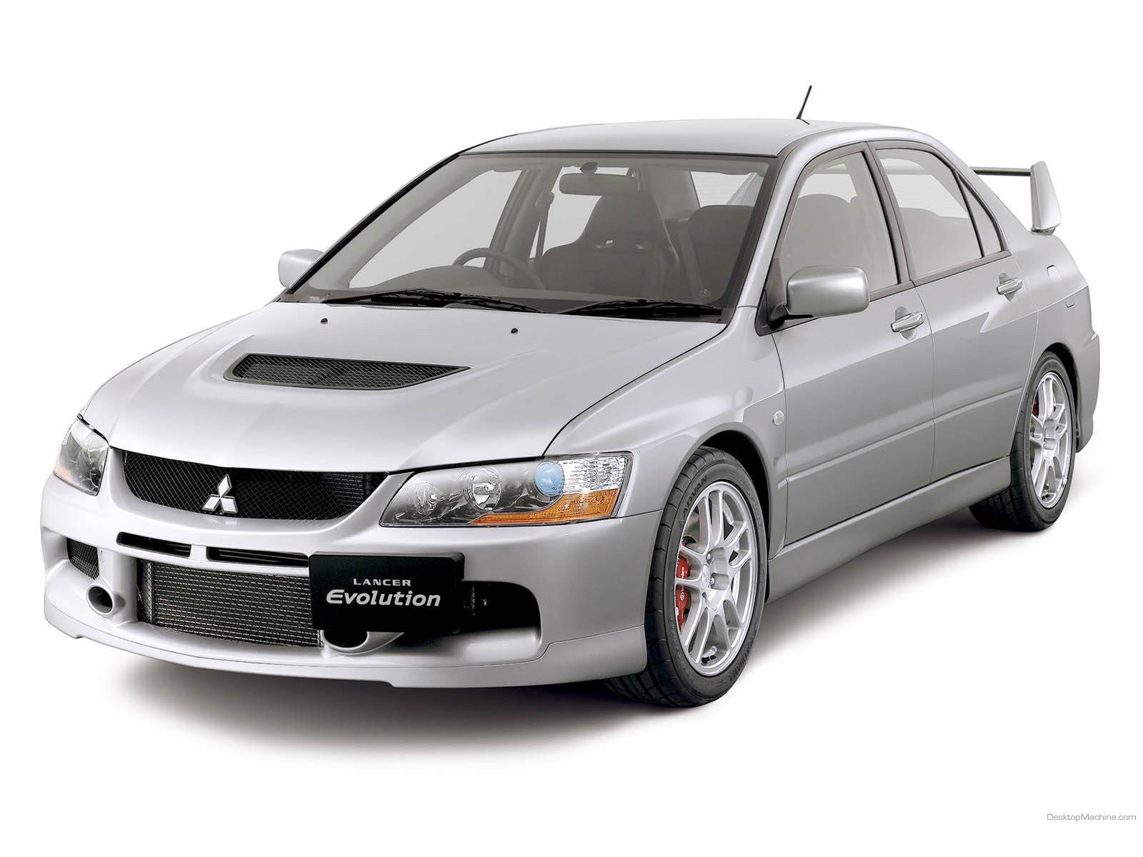 Silver Mitsubishi Lancer Evolution