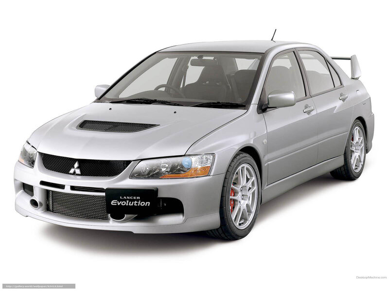 Silver Mitsubishi Lancer Evolution