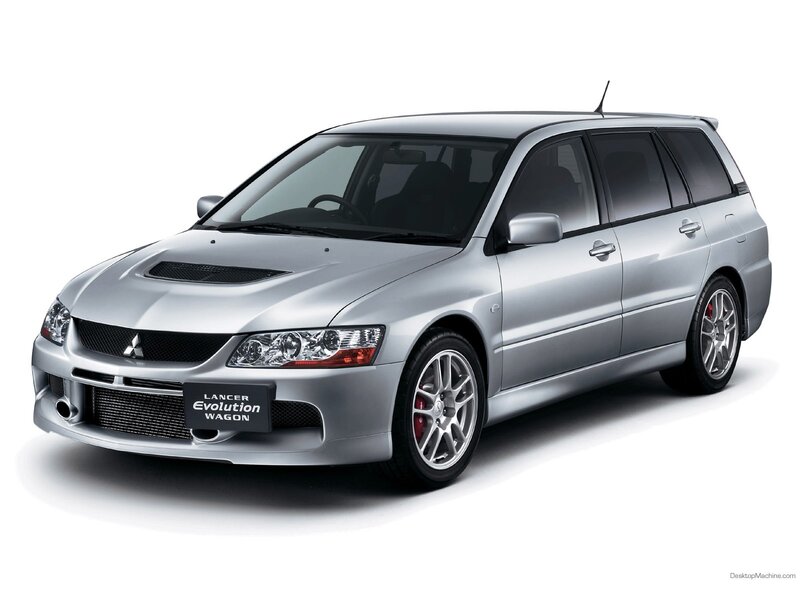 Silver Mitsubishi Lancer Evolution Wagon
