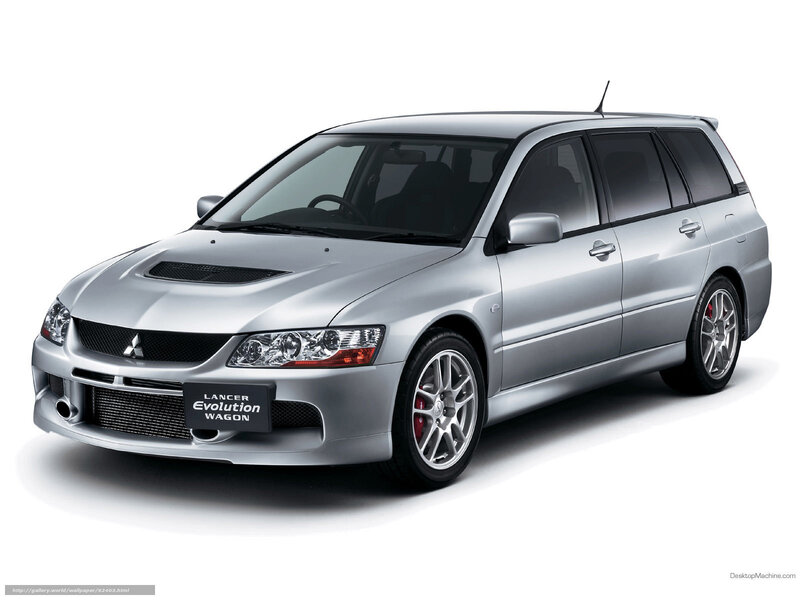 Silver Mitsubishi Lancer Evolution Wagon