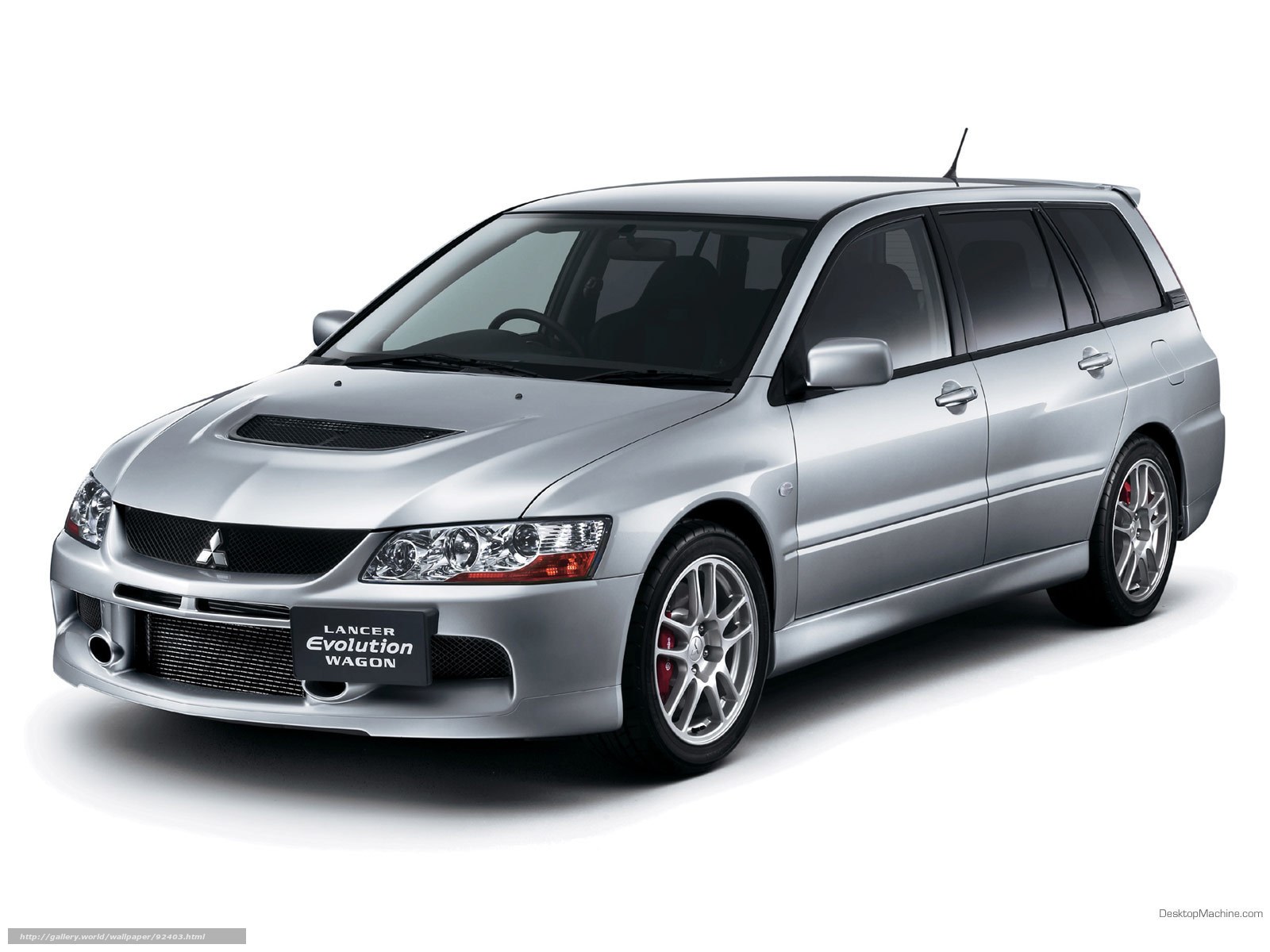 Silver Mitsubishi Lancer Evolution Wagon