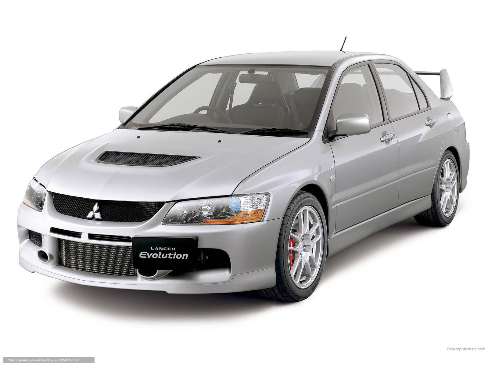 Silver Mitsubishi Lancer Evolution