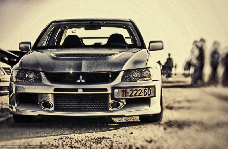 Silver Mitsubishi Lancer — Gray, Dramatic