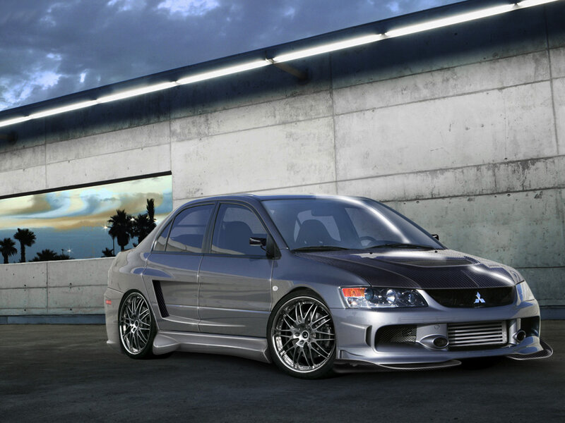 Silver Mitsubishi Lancer — Gray