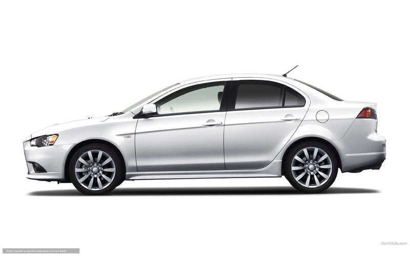 silver mitsubishi lancer sedan
