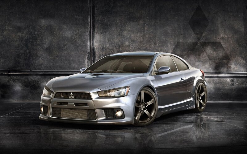 Silver Mitsubishi sports car