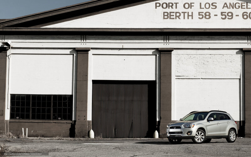 Silver Mitsubishi Suv — White