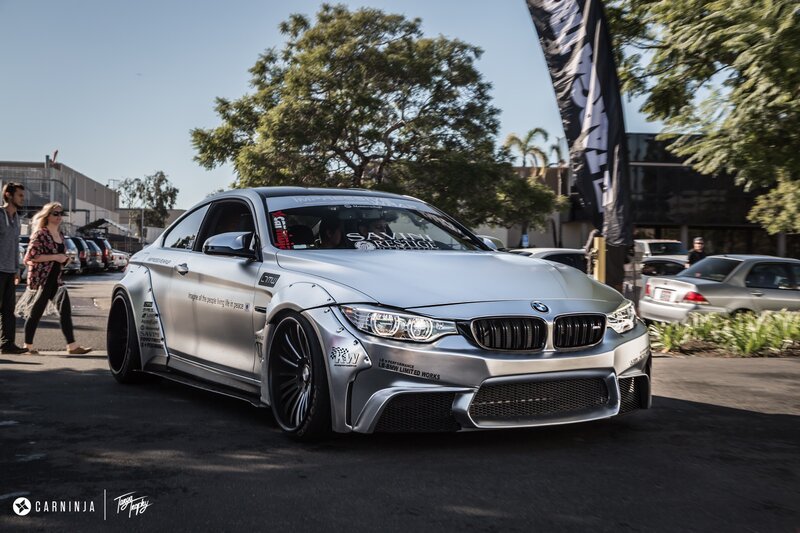 Silver Modified BMW Car — Outdoor, Afternoon