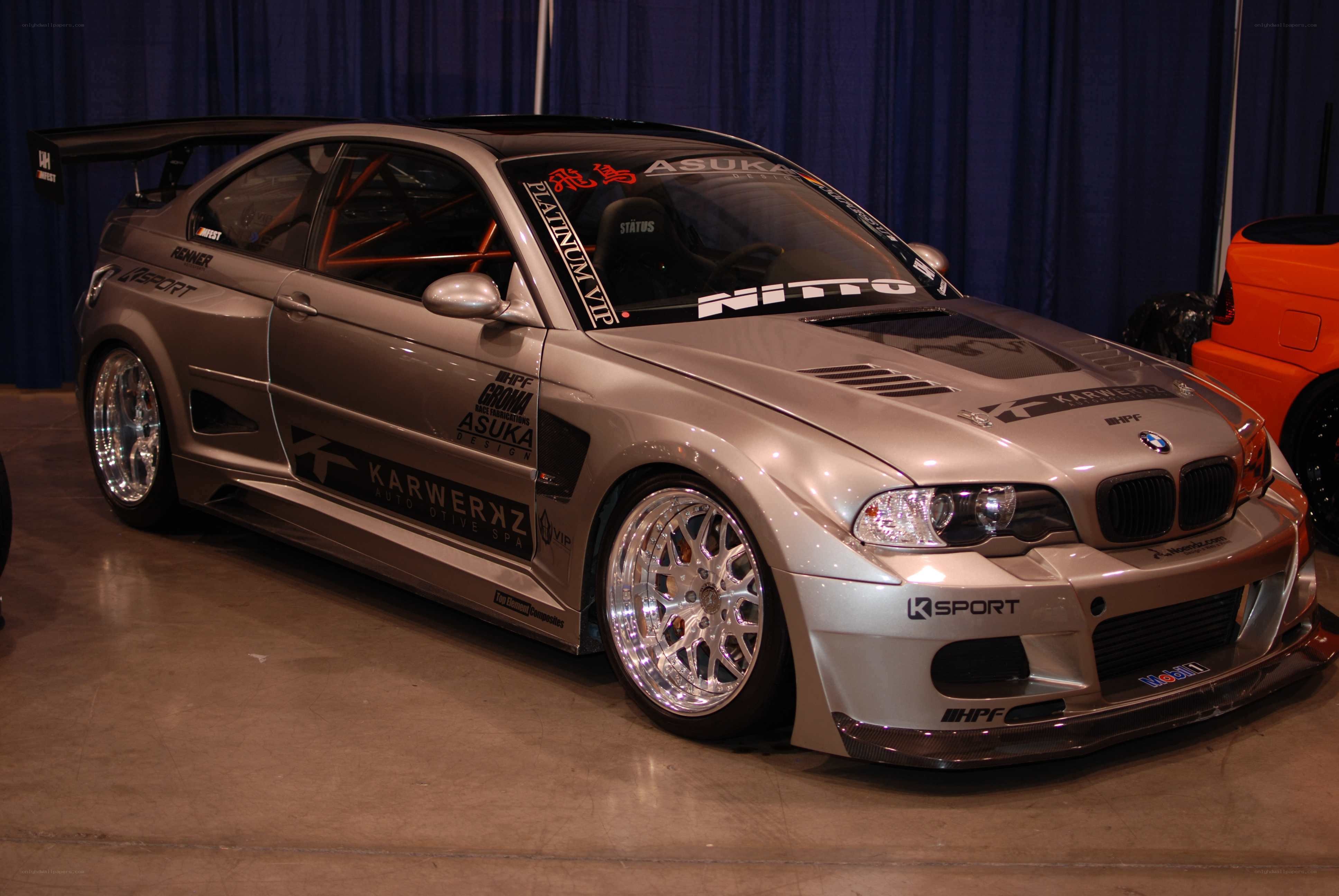 silver modified bmw m3