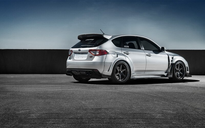 Silver Modified Car — Gray, Dramatic