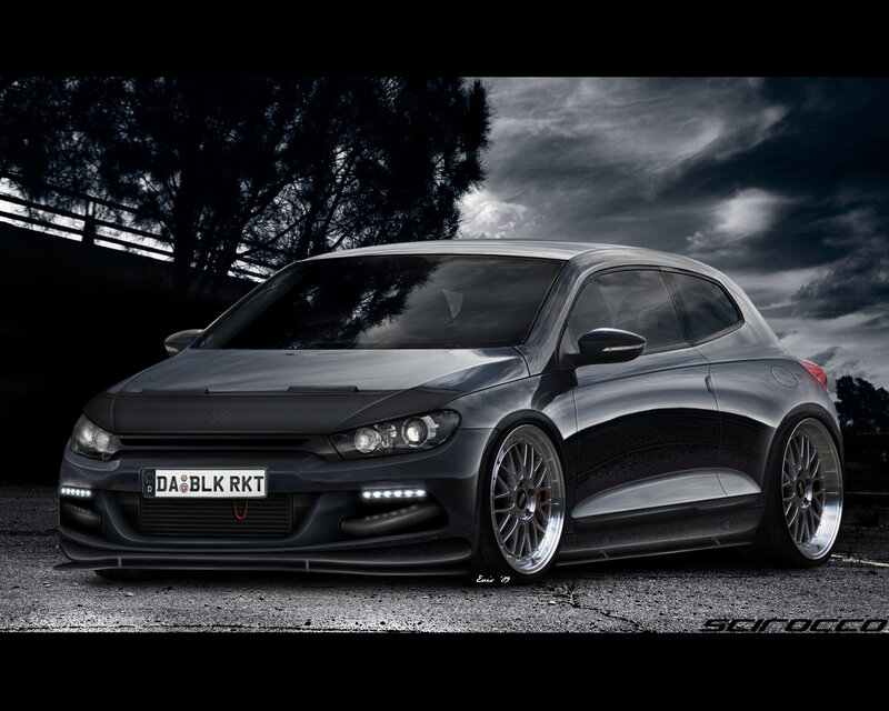 silver modified car on dark road