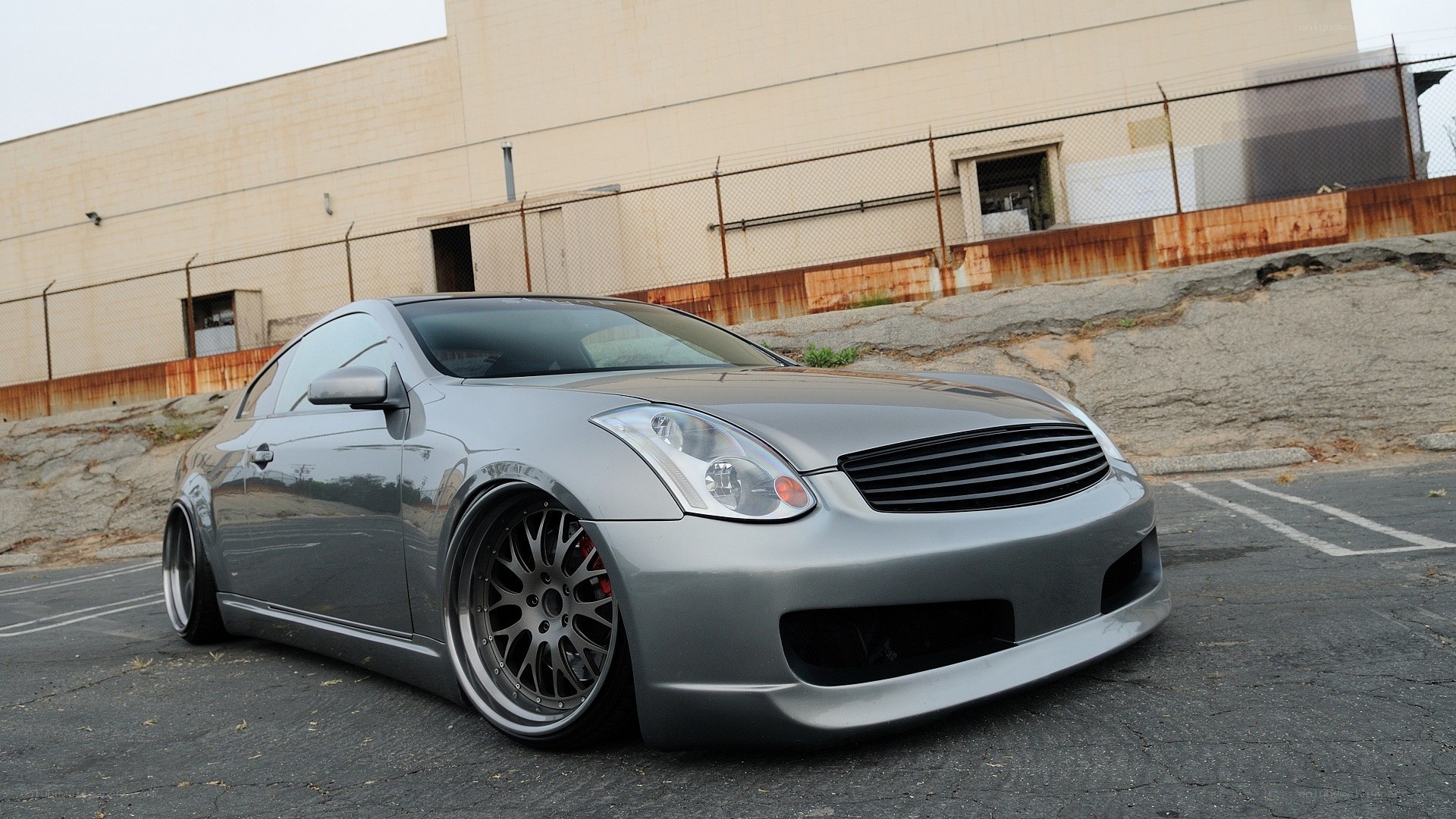 silver modified coupe car