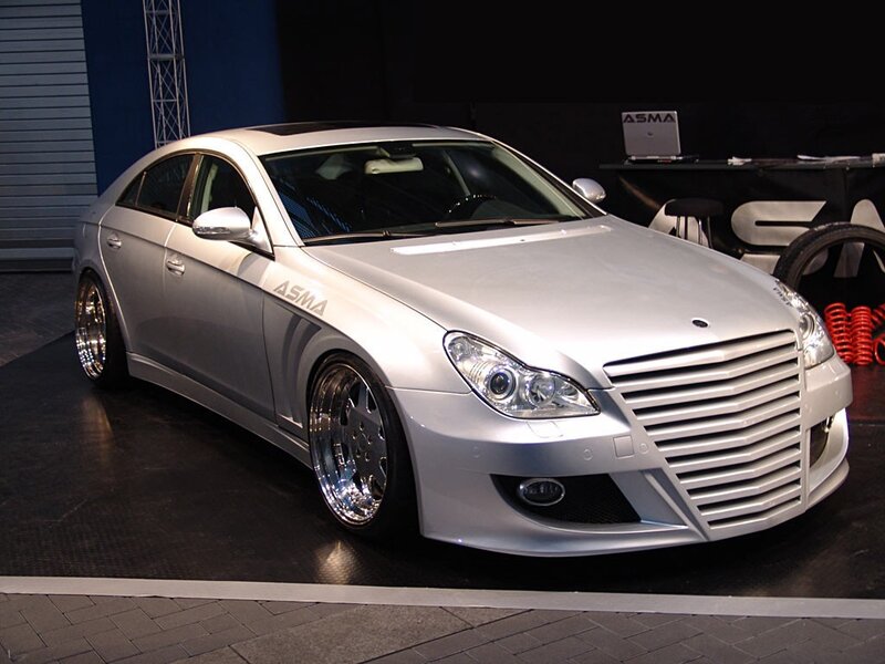 silver modified sedan car