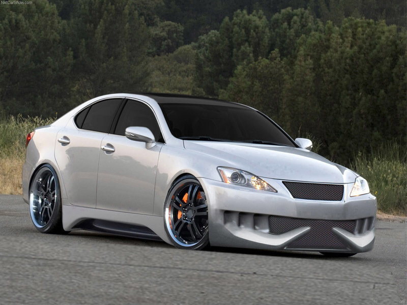 silver modified sedan car
