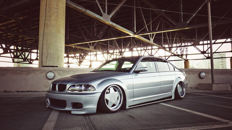 Silver Modified Sedan — Dramatic, Afternoon
