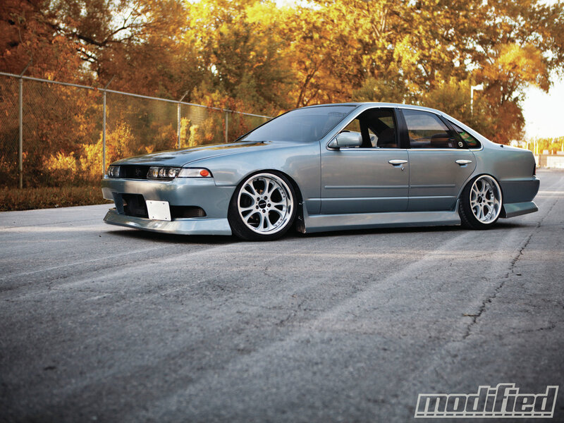 Silver Modified Sedan — Gray, Calm