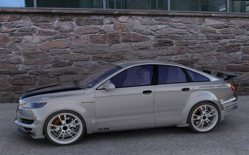 Silver Modified Sedan — Neutral, Afternoon