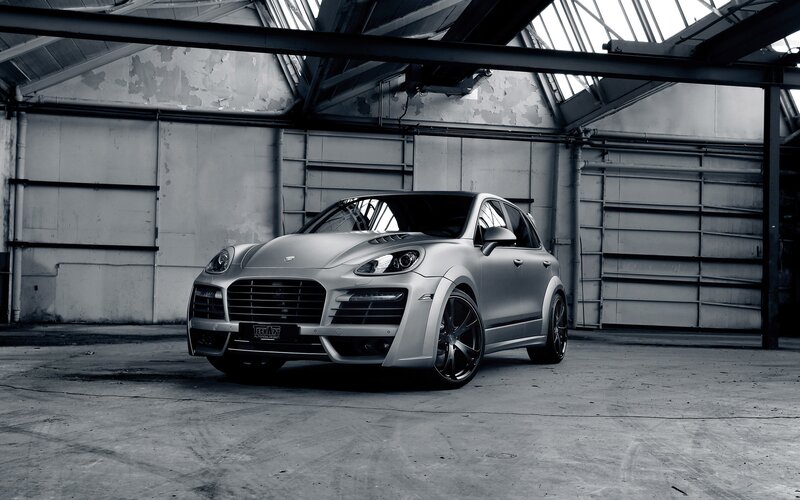 Silver Modified SUV — Gray, Dramatic, Photograph