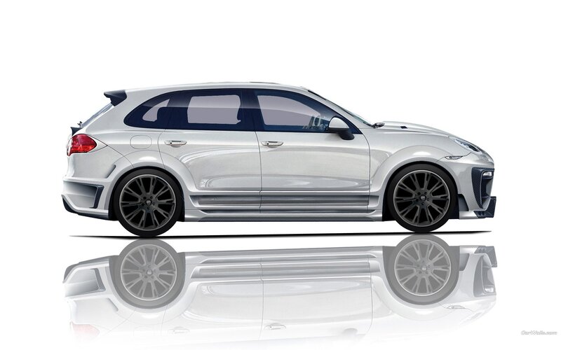 silver modified SUV