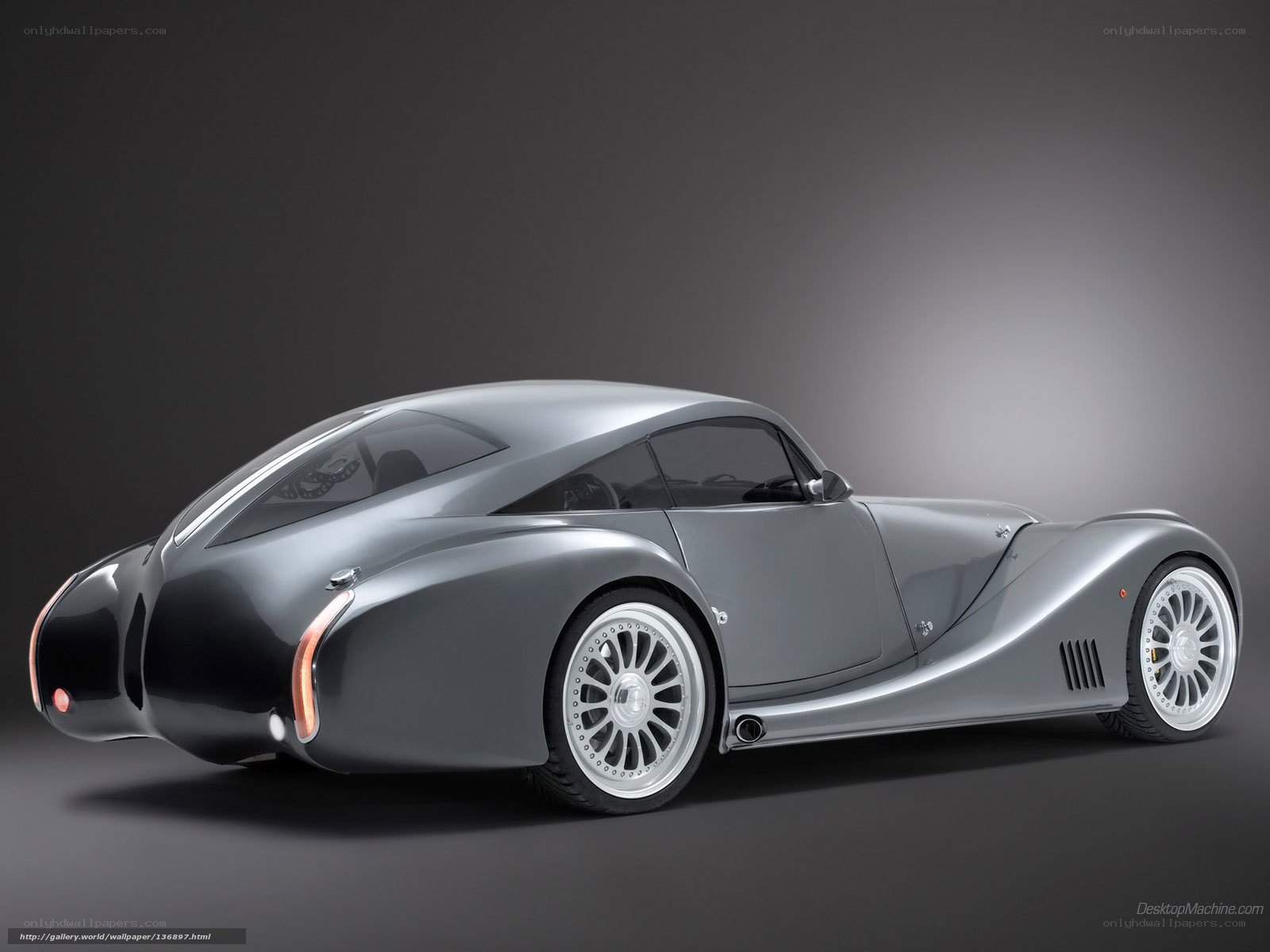 Silver Morgan Aero 8 sports car