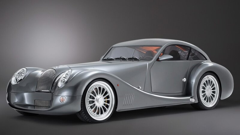 Silver Morgan Sports Car — Gray