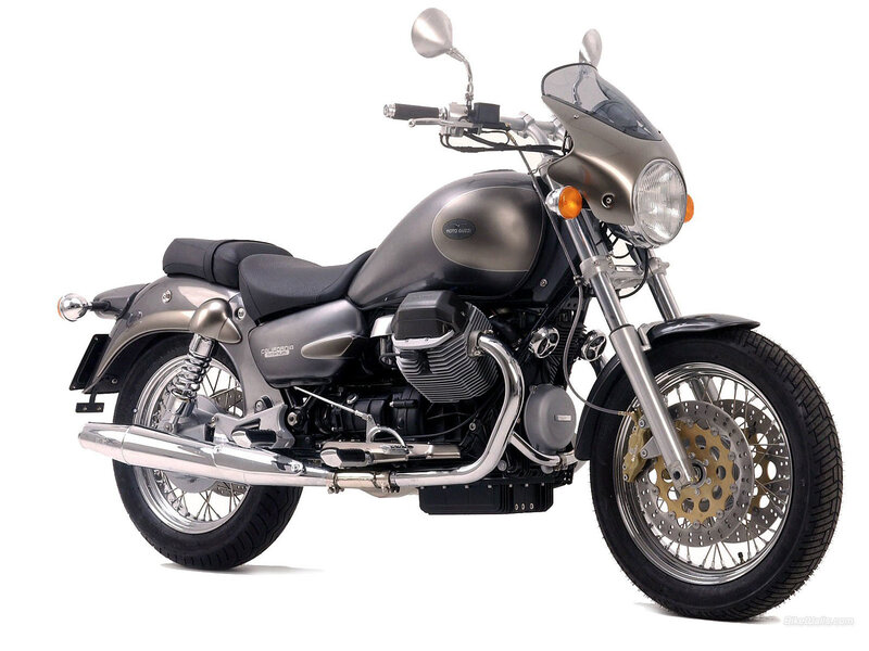 silver moto guzzi motorcycle