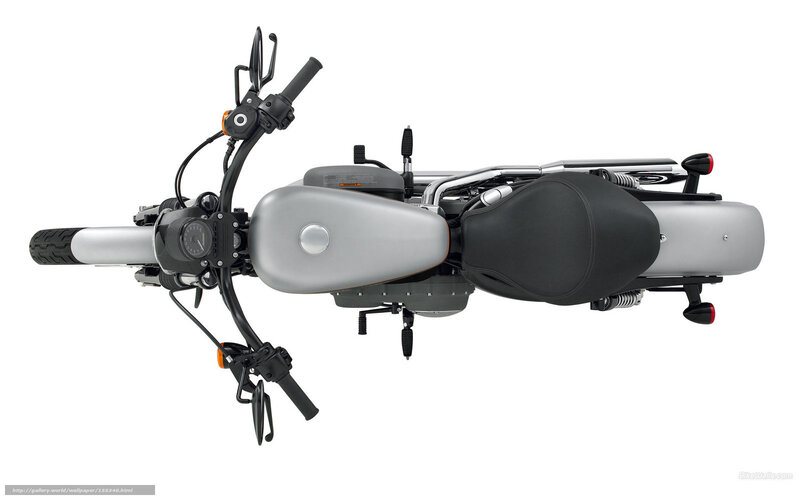 silver motorcycle from above