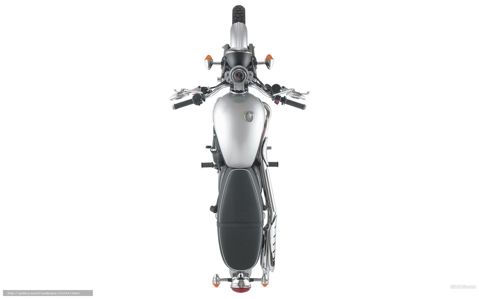 silver motorcycle front view