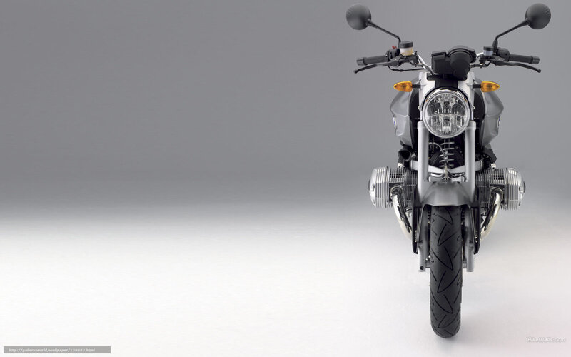 Silver Motorcycle Front View — Gray