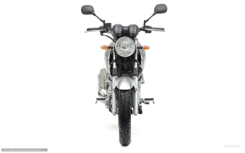 Silver Motorcycle Front View — Neutral