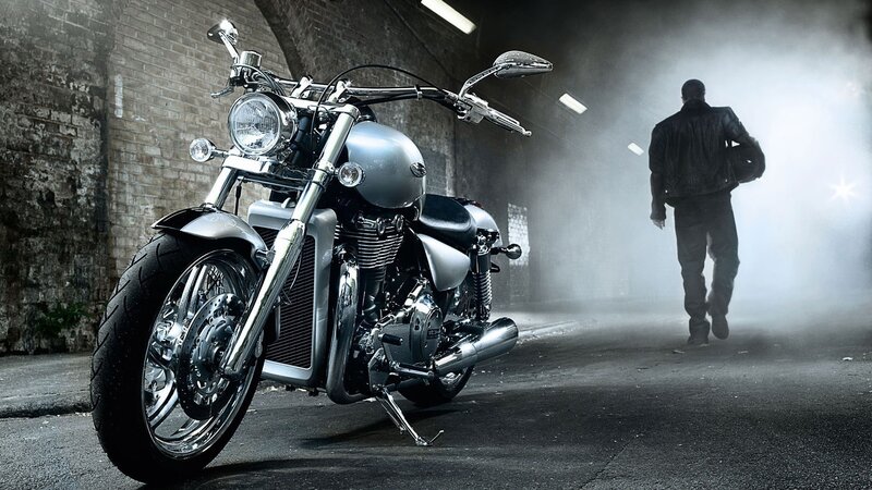 Silver Motorcycle in Tunnel