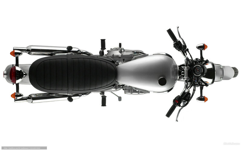 Silver Motorcycle — Neutral, Photograph, Seat, Handlebars