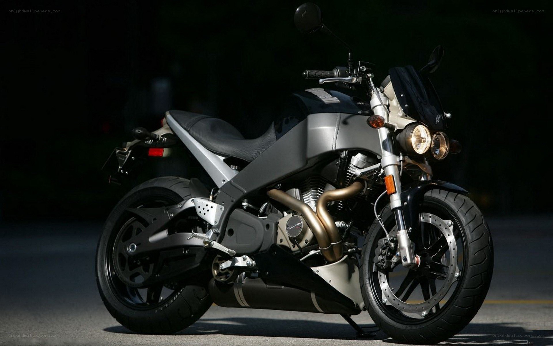 silver motorcycle on road