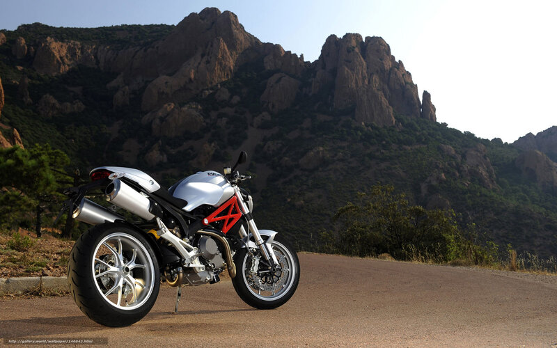 Silver Motorcycle on Road — Serene