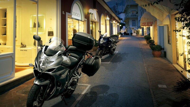 Silver Motorcycle on Street — Gray