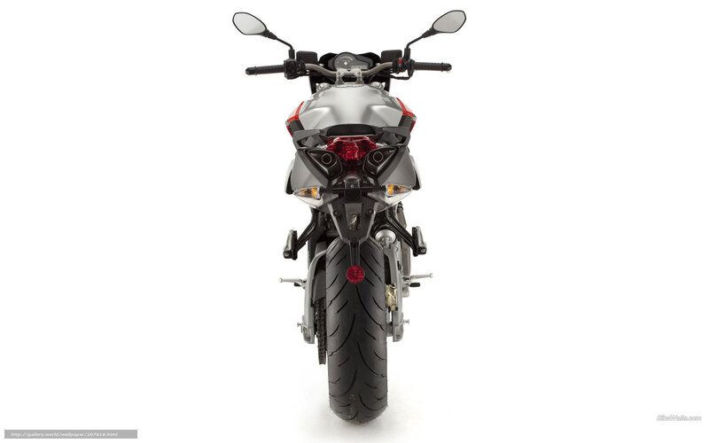 Silver Motorcycle Rear View — Neutral