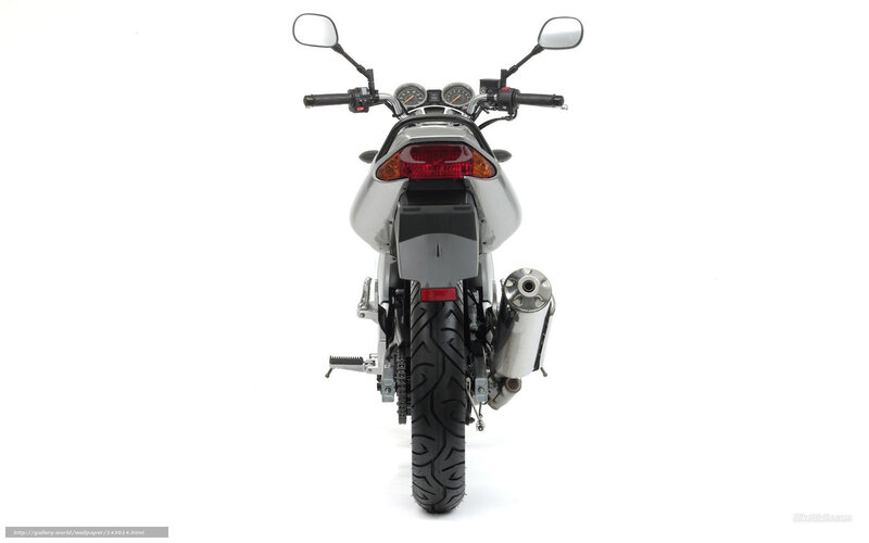 silver motorcycle rear view