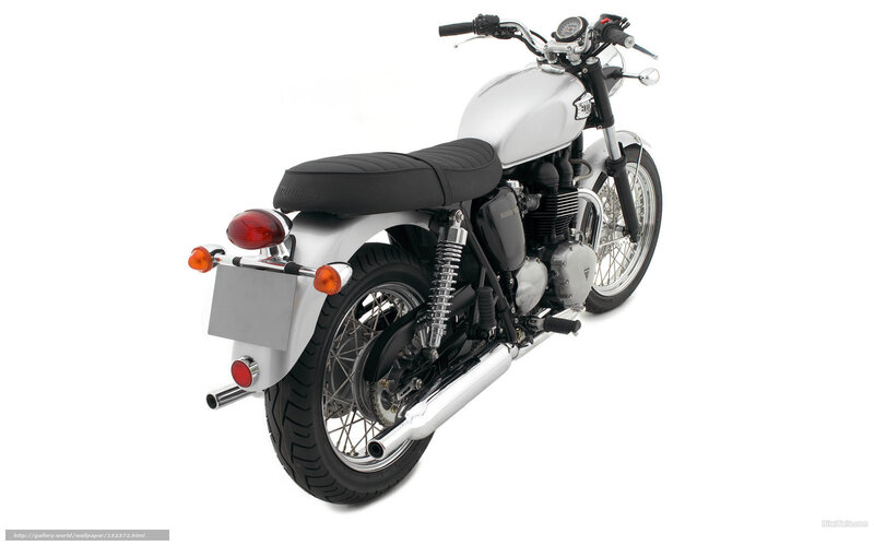 Silver Motorcycle — White