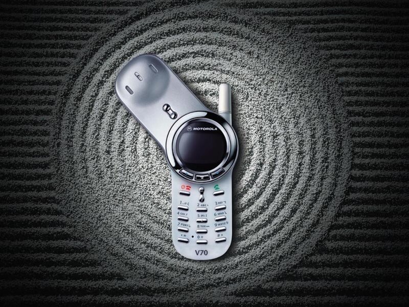 Silver Motorola V70 Phone