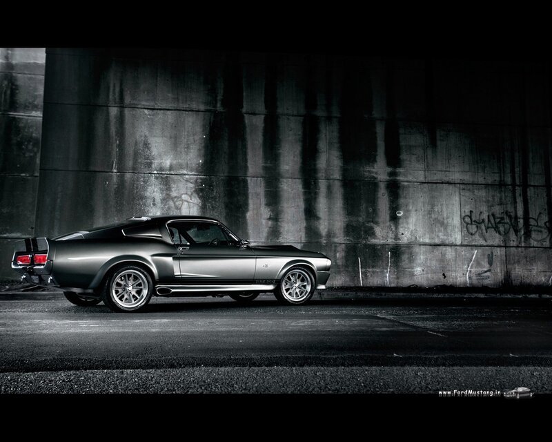 Silver Muscle Car — Black, Dramatic