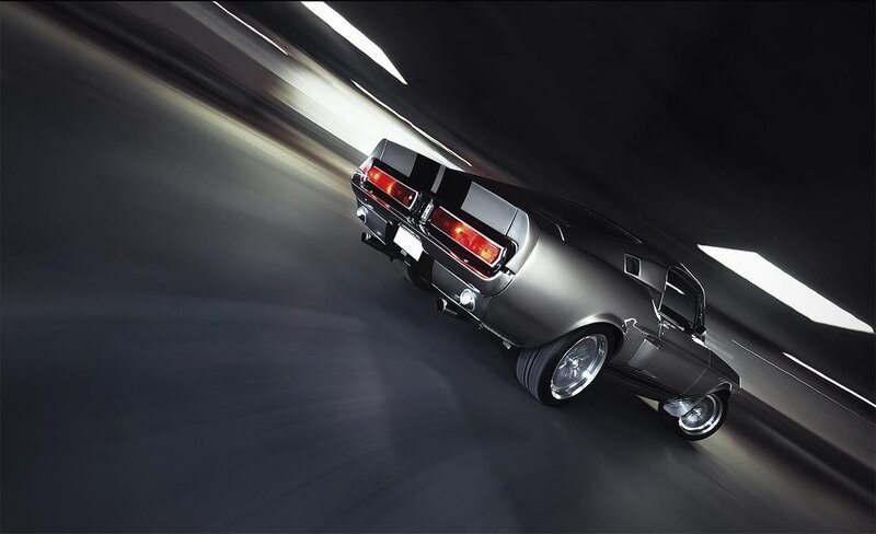 Silver Muscle Car — Black, Dynamic